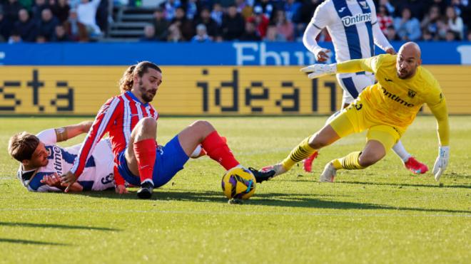 Antoine Griezmann en Butarque (Foto: EFE)