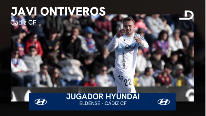 Javi Ontiveros, Jugador Hyundai del Eldense - Cádiz CF.