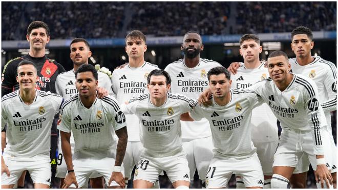 El once inicial del Real Madrid ante Las Palmas. (Foto: Europa Press)