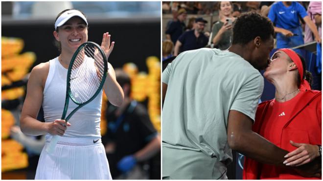 Paula Badosa, Gaël Monfils y Elina Svitolina en el Open de Australia (Foto: EFE)