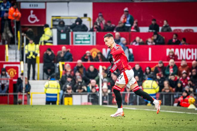 Antony, en su último partido con el Manchester United (Foto: Cordon Press).