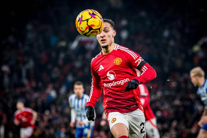 Antony, en su último partido con el Manchester United (Foto: Cordon Press).