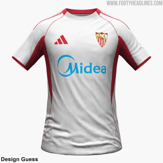 Boceto publicado por FootyHeadLines de la futura camiseta del Sevilla.