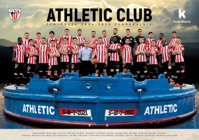 El Póster oficial del Athletic Club 2024/25 tiene la Gabarra como escenario.