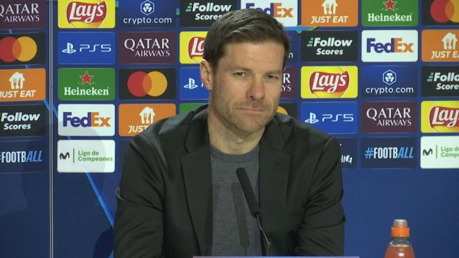 Xabi Alonso, en rueda de prensa.
