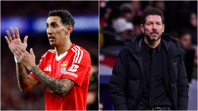 Fotomontaje de Ángel di María (izquierda) y Diego Pablo Simeone (derecha) (Fuente: Cordon Press)