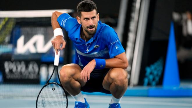 Novak Djokovic, durante el partido contra Carlos Alcaraz en el Abierto de Australia (Cordon Press)