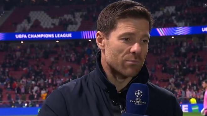 Xabi Alonso en la previa con el Atlético (Movistar +)