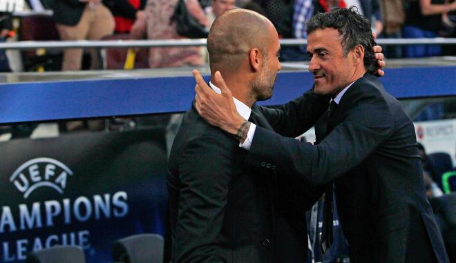 Pep Guardiola y Luis Enrique en Champions League (Cordon Press)