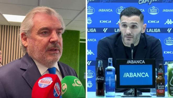 A la izquierda, Manuel Vizcaíno; a la derecha, Lucas Pérez.