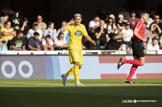 Yeremay Hernández celebra un gol con el Dépor (Foto: LALIGA).