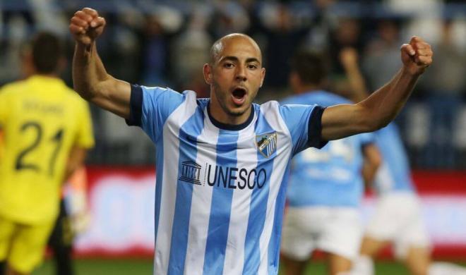 Nordin Amrabat celebra un gol en el Málaga. (Foto: EFE)