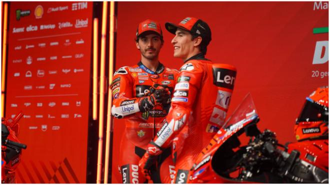 Pecco Bagnaia y Marc Márquez pelearán por el título con Ducati (Foto: Cordon Press).