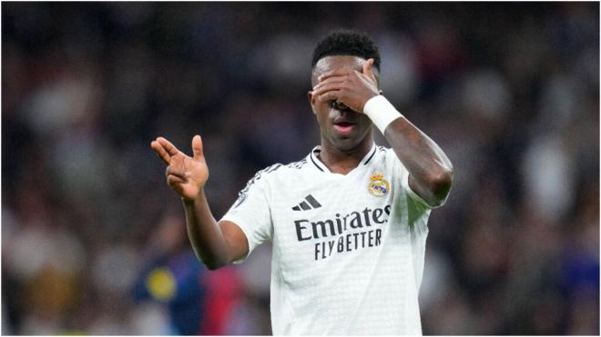 Vinicius Jr celebrando un gol con el Real Madrid (Fuente: Cordon Press)