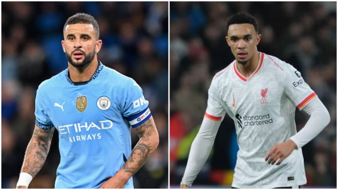 Kyle Walker y Trent Alexander Arnold. (Foto: Cordon Press)