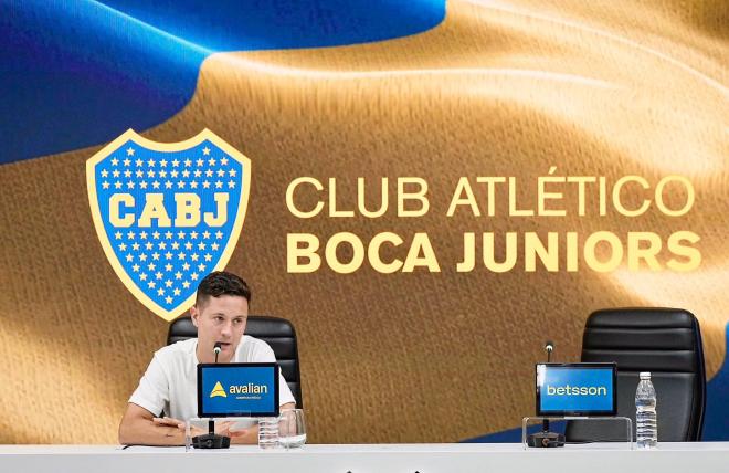 Ander Herrera, en su presentación con Boca Junior (Foto: @BocaJuniors).