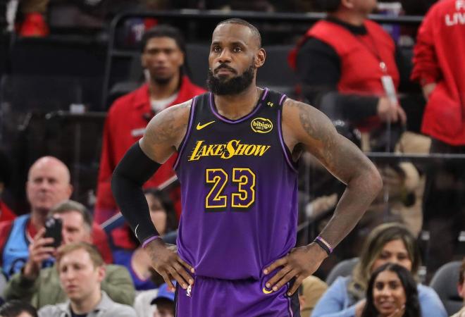 LeBron James, durante un partido de Los Angeles Lakers (Foto: Cordon Press).