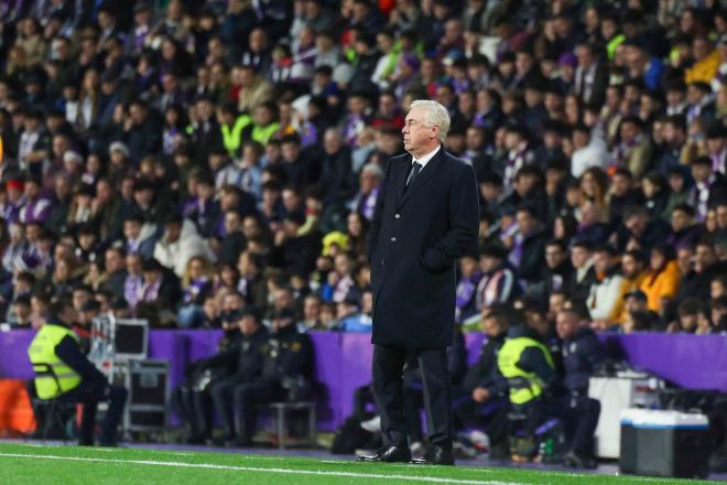 Carlo Ancelotti en el Real Valladolid - Real Madrid (EFE)