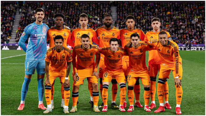 El once inicial del Real Madrid frente al Valladolid. (Foto: @realmadrid)