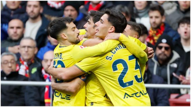 El Villareal celebra su gol frente al Atleti. (Foto: EFE)