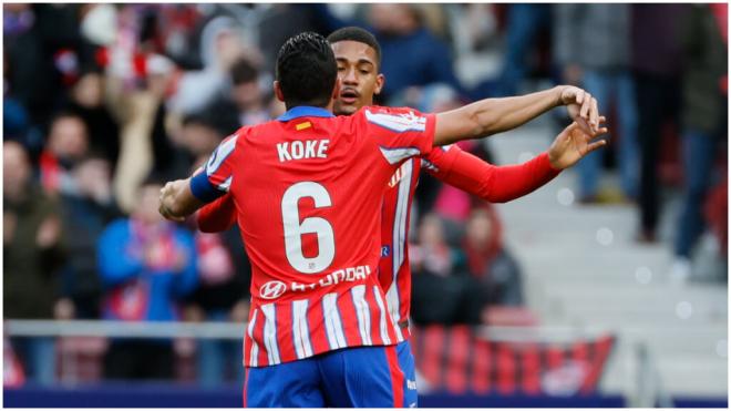 Samuel Lino celebra su gol frente al Villareal. (Foto: EFE)