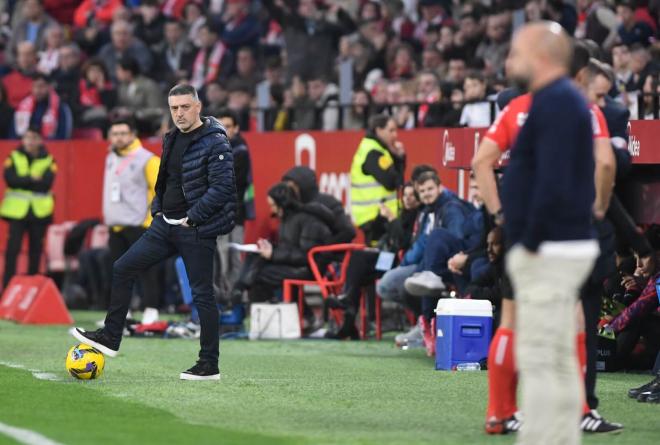 Xavier García Pimienta, en el Sevilla-Espanyol (Foto: Kiko Hurtado).