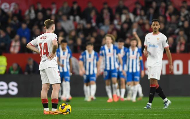 Peque, en el Sevilla-Espanyol (Foto: Kiko Hurtado).