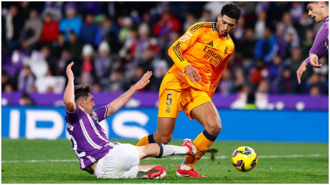 El momento del penalti sobre Jude Bellingham. (Foto: Europa Press)