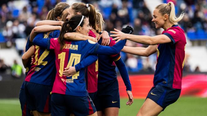 Las jugadoras del Barça celebran el triunfo en la Supercopa de España (FC Barcelona)