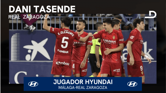 Dani Tasende, Jugador Hyundai del Málaga-Real Zaragoza.