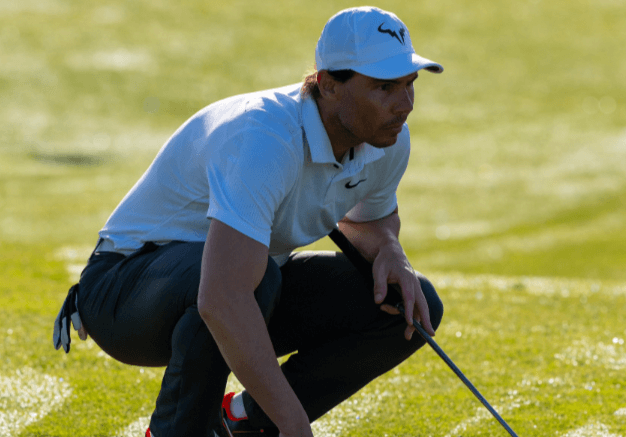 Rafa Nadal, jugando al golf (FOTO: @RafaelNadal).