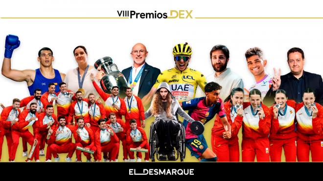 Los once premiados en la VIII Gala de los Premios DEX.