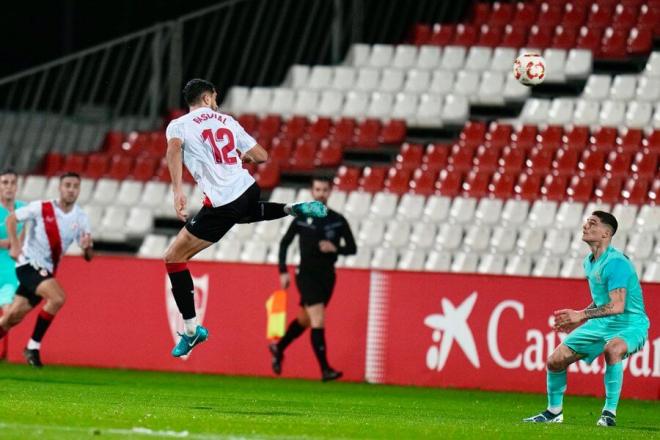 Álvaro García Pascual, en el partido del filial ante el Algeciras (Foto: SFC).