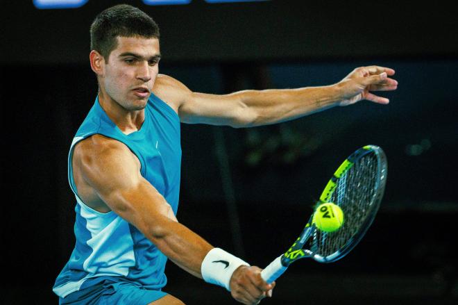 Carlos Alcaraz, en un partido del US Open (Foto: Cordon Press).