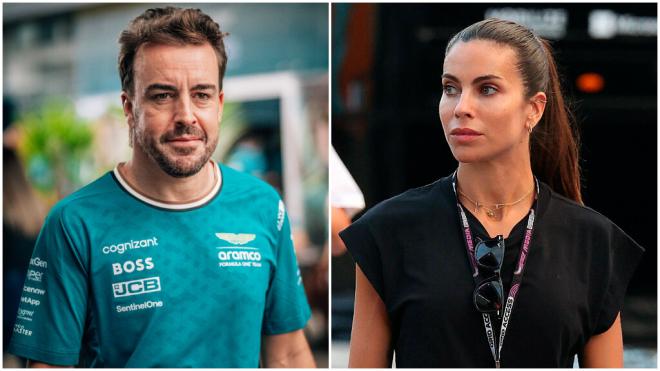 Fotomontaje de Fernando Alonso y Melissa Jiménez (Aston Martin y Cordon Press)