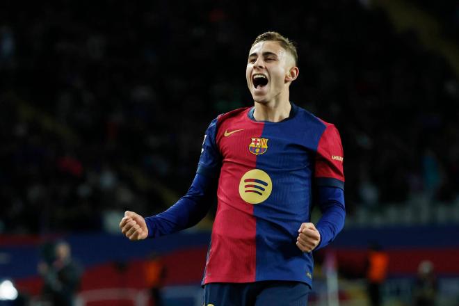 Fermín López celebra un gol frente al Valencia (Cordon Press)