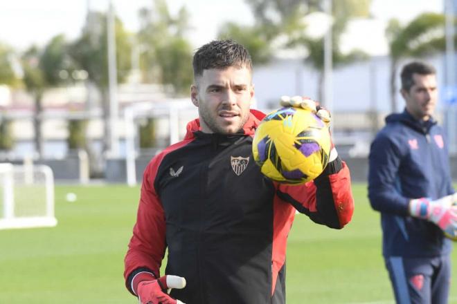 Álvaro Fernández, en el entrenamiento (Foto: Kiko Hurtado)
