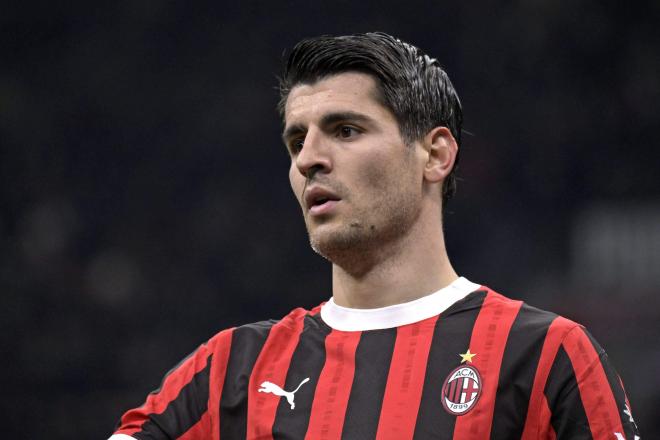 Álvaro Morata, en un partido con el AC Milan (Foto: Cordon Press).