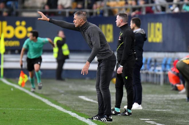 Garitano, en el partido ante el Mirandés (Foto: Cádiz CF).