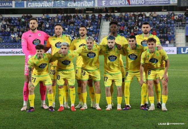 El once titular del Dépor en el Heliodoro Rodríguez López (Foto: LaLiga).