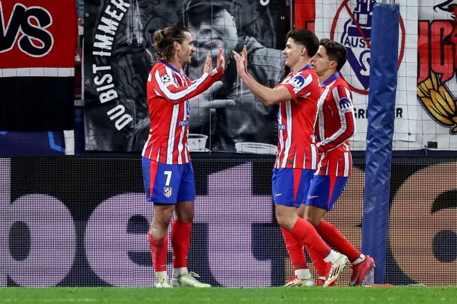 Griezmann celebra su gol ante el Salzburgo (Foto: EFE)