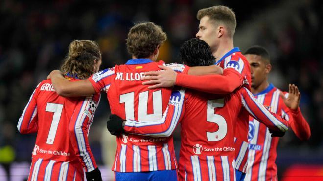 Los jugadores del Atlético de Madrid celebrando un gol ante el Salzburgo (Fuente: Cordon Press)