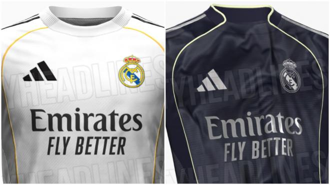 Posibles camisetas del Real Madrid para la temporada 2025/2026 (Footy Headlines)