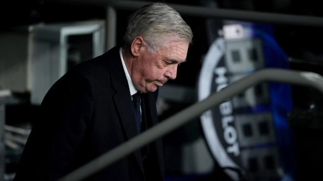 Carlo Ancelotti en un encuentro de Champions en el Bernabéu (Foto: Europa Press)