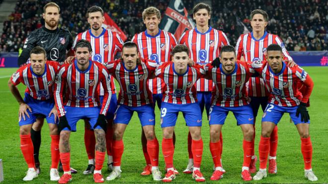 Alineación del Atlético de Madrid ante el Salzburgo (Foto: EFE)