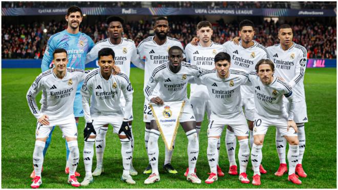 Once del Real Madrid ante el Brest en Champions (foto: Real Madrid).