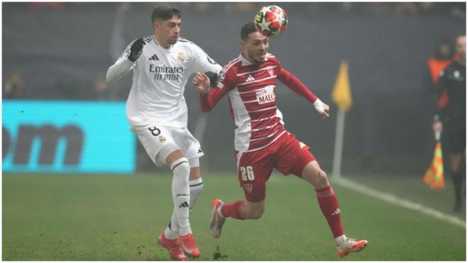 Fede Valverde, durante el Brest-Real Madrid (foto: Cordon Press).