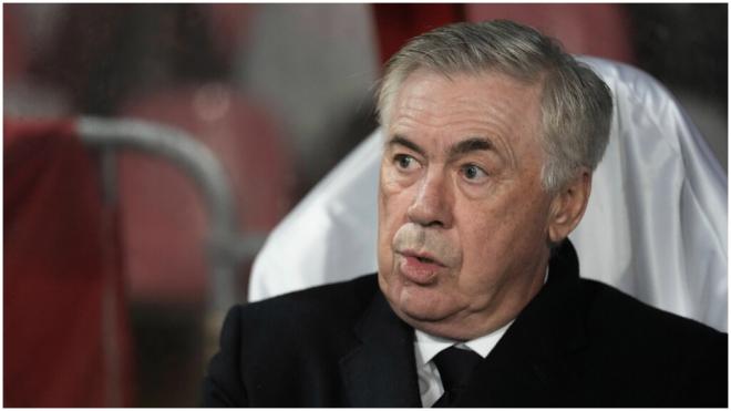 Carlo Ancelotti, durante el Brest-Real Madrid (foto: cordon Press).