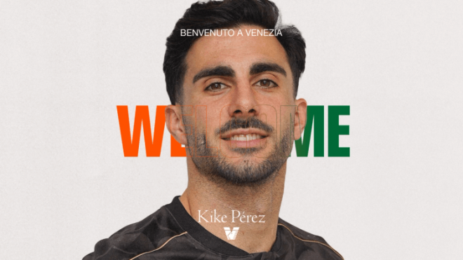 Kike Pérez, presentado con el Venezia FC.