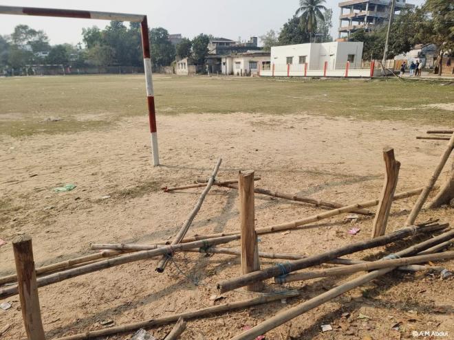 Campo de fútbol en Bangladesh (Foto: X).